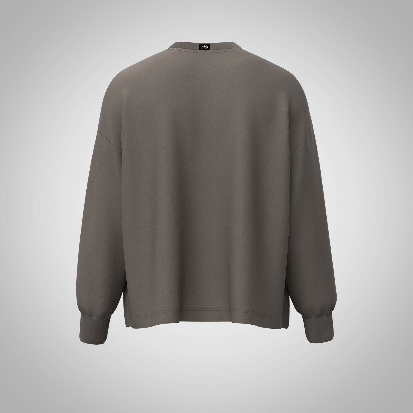 "Pebbles" Long Sleeve Box T-Shirt in Shadow